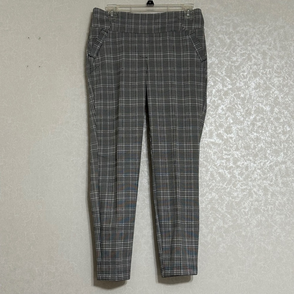 SOHO Apparel LTD Black White Glen Plaid Stretch Pants Career Trousers Sz M